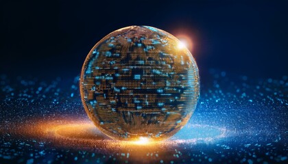 Spherical particles that represent the qubits of a quantum password emit light and rotate while overlapping.