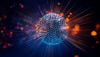 Spherical particles that represent the qubits of a quantum password emit light and rotate while overlapping.
