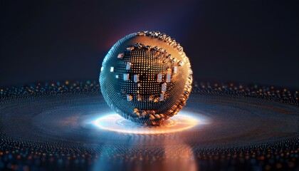 Spherical particles that represent the qubits of a quantum password emit light and rotate while overlapping.