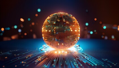 Spherical particles that represent the qubits of a quantum password emit light and rotate while overlapping.