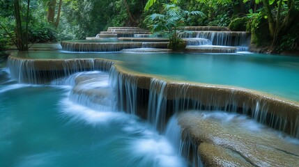 "Tropical Paradise with Crystal-Clear Waters and Lush Palm Trees"

