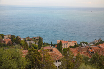 Obraz premium view of Taormina from the viewpoint Ancient Theatre