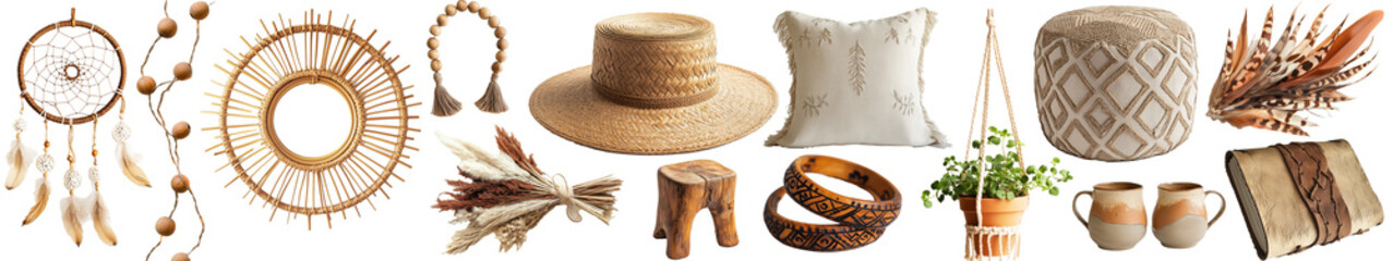 Boho Decor Collection: Natural Textures and Handmade Crafts for a Rustic Aesthetic