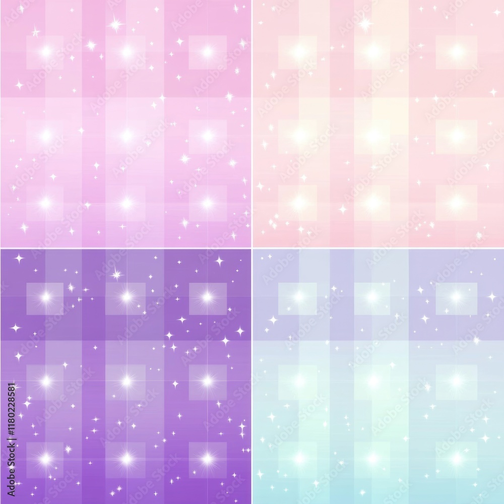 Poster a collection of colorful star backgrounds for various uses