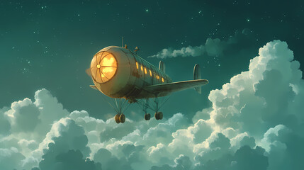 Naklejka premium Aereo. Ivorylight. Illustration