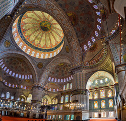 Imposant dome of the Blue Mosque or Sultan Ahmed Mosque