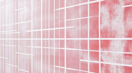 Abstract Architectural Grid Pattern in Soft Pink Tones