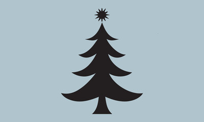 beautiful Christmas tree silhouette vector illustration
 Christmas T-shirt design, Vector typography for posters, stickers, Cutting Cricut and Silhouette, svg file, banner, card Templet, flyer and