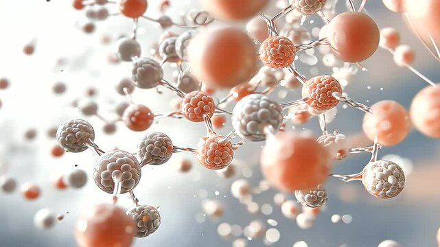 Polymerization Process Illustrated with 3D Molecular Chains