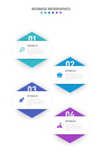 Vertical progress bar featuring 4 arrow-shaped elements, symbolizing the four stages of business strategy and progression. Clean timeline infographic design template. Vector for mobile presentation.