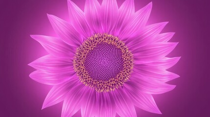 Close-up of a Vibrant Purple Sunflower, Exquisite Floral Detail