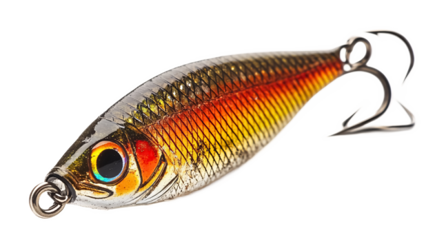 Fishing Lure Jig Head for Effective Casting - Isolated on White Background