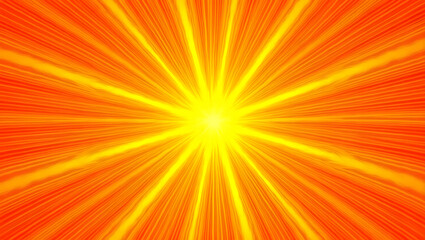 Obraz premium Bright Orange and Yellow Digital Art with Energetic Radial Patterns