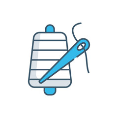 Needle and thread vector icon