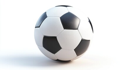 Naklejka premium Soccer football ball isolated cutout on white background. 3d illustration.