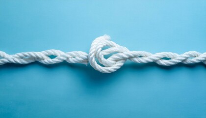 The tangled strings are neatly arranged and connected without any knots.