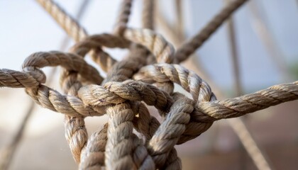 The tangled strings are neatly arranged and connected without any knots.