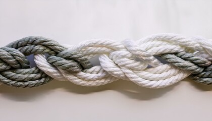 The tangled strings are neatly arranged and connected without any knots.