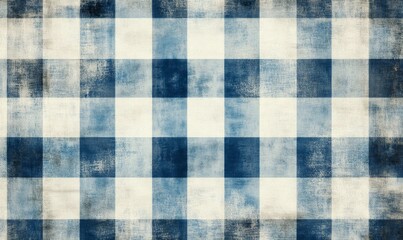 Blue and white plaid patterned background with a white and blue checkered pattern.
