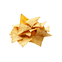 Naklejka premium tortilla chips isolated on a transparent background, in PNG format