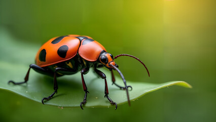 Naklejka premium Colorful Beetle in Nature
