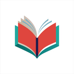 Abstract Open Book Design for Logos and Icons