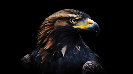 A large eagle with a golden beak