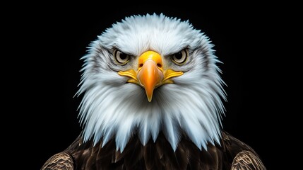Obraz premium An eagle on black background