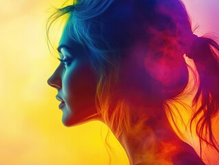 Woman with long hair