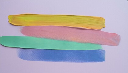 Naklejka premium An image of unique paint strokes of different colors overlapping each other to form a single piece of work