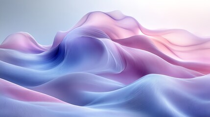 Obraz premium Abstract pastel waves, flowing fabric.