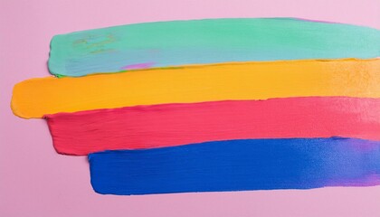An image of unique paint strokes of different colors overlapping each other to form a single piece of work