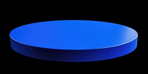 Empty Round Blue Stage for Product Showcase - Ideal for Abstract Advertising Design