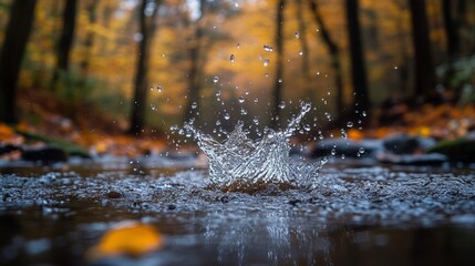 Fototapeta premium Mud Splash in 16:9 Aspect Ratio, Potential use for Action or Outdoor Activities