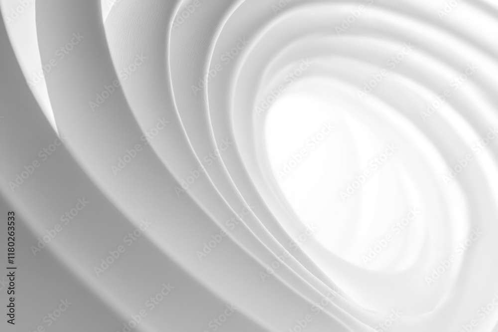 Poster a detailed view of a white rounded item