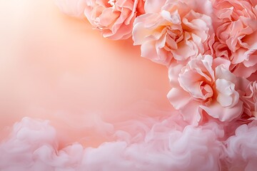 Obraz premium Valentine's day love blooms romantic floral arrangement soft pink atmosphere close-up view
