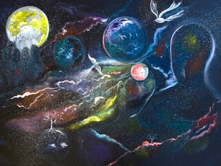 background with space