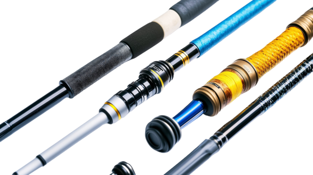 Fishing Rod Extension Grip Kit for Extended Reach - Isolated on White Background