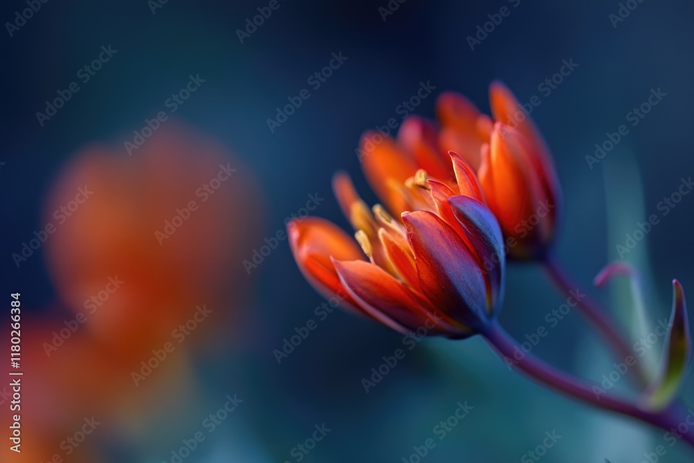 Aufkleber A detailed view of a bloom with a blurred out background, great for use in small spaces or as a accent piece