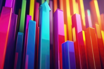 Fototapeta premium Colorful Arrows on Wall