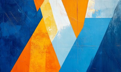 Blue sky with orange and yellow