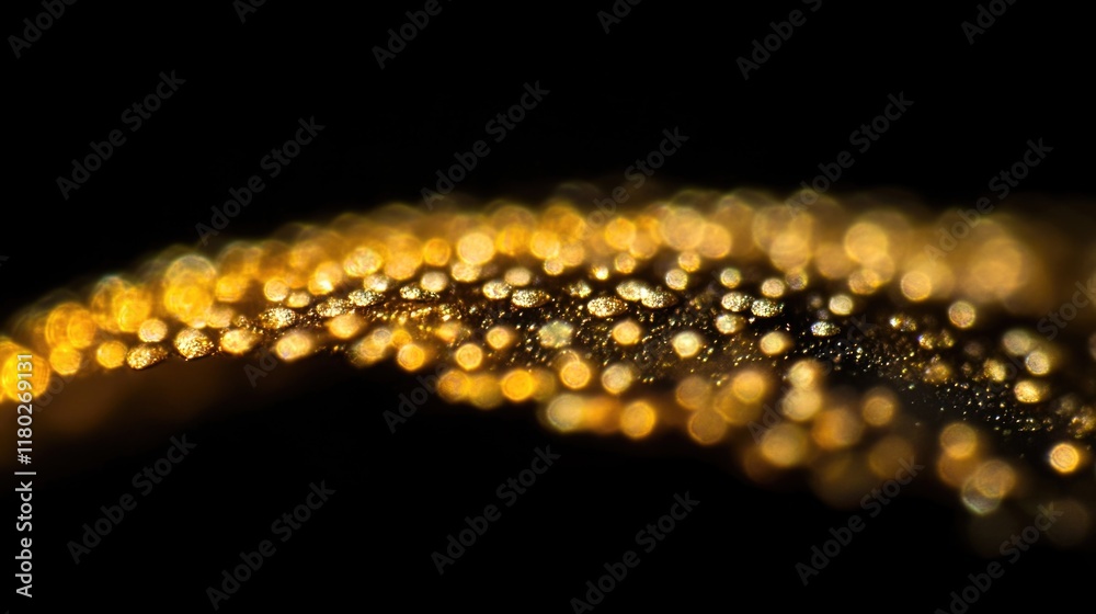 Poster close-up view of water droplets on a leaf, suitable for use in scientific or educational contexts