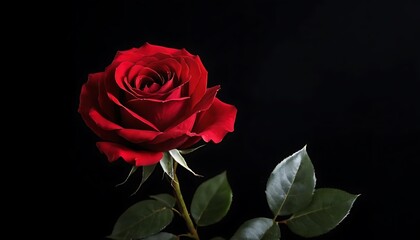 red rose There is a black background ,focus red rose There is a black background with a dark tone.