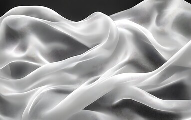 Obraz premium Draped white fabric with soft folds and shadows. (1)