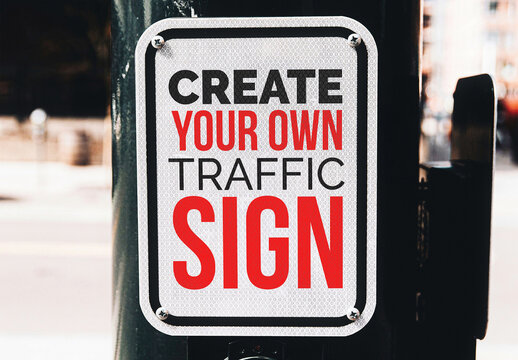 Traffic Sign Message Mockup
