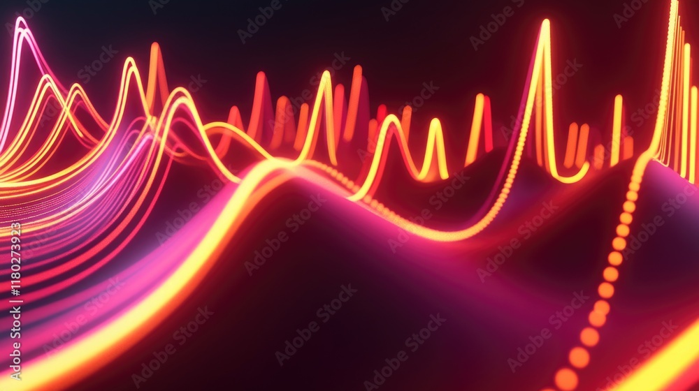 Poster A close-up shot of a wave of light, suitable for use in conceptual or abstract illustrations