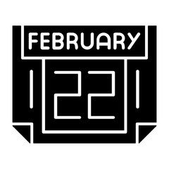 22 February Vector Icon Design