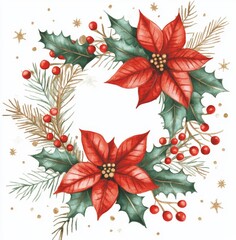 A Christmas wreath arrangement including a PNG image of a Christmas wreath