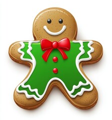 gingerbread man with christmas tree