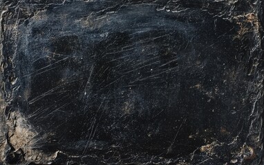 A black chalkboard texture with subtle smudges and imperfections, ideal for educational or creative themes